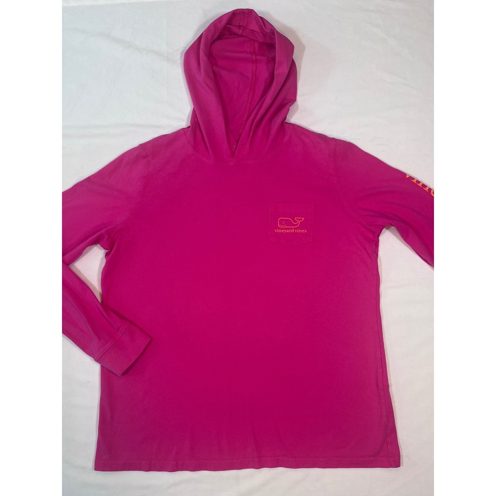 Vineyard Vines Hooded Graphic T-Shirt Womens Size Medium Pink Preppy Coastal